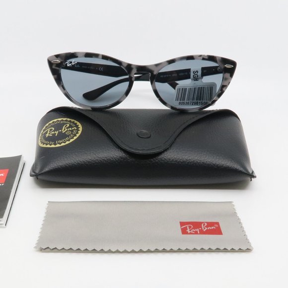 Ray-Ban Accessories - Ray-Ban RB 4314N 1250/Y5 NINA Black and Grey Tortoise Cat Eye New Sunglasses